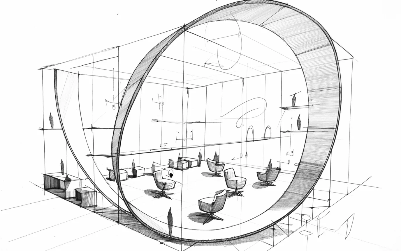 Exhibition sketches gallery image 7